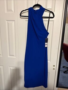RACHEL Rachel Roy One-Shoulder Royal Blue Evening Dress